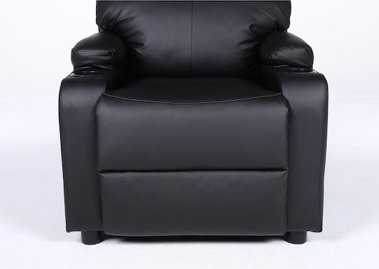 Rana Fotoliu Relax din Piele Ecologică Negru 80x95x103cm
