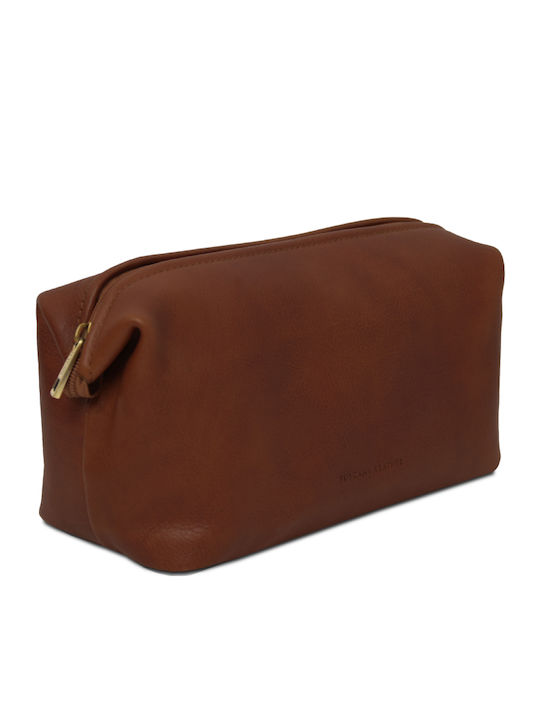 Toiletry Bag Smarty L in Tabac Brown color 26cm