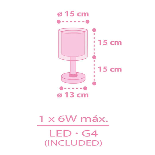 Ango Led Kids Decorative Lamp Pink 16x16x2εκ.