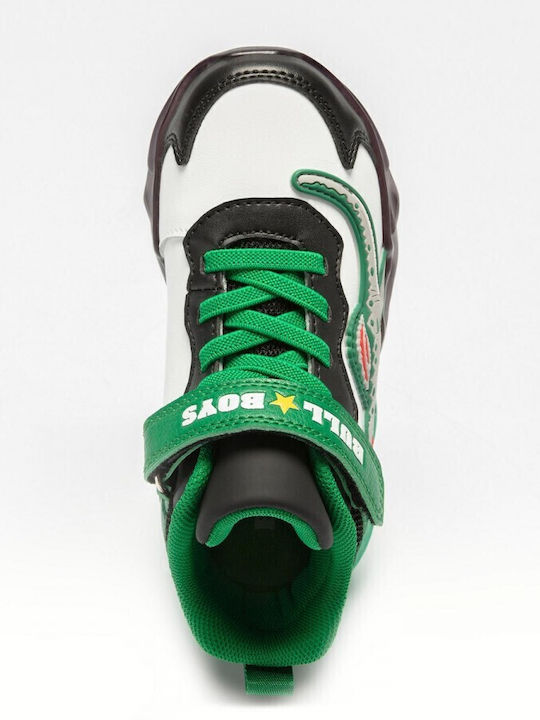 Παιδικά Sneakers High με Σκρατς & Φωτάκια Πολύχρωμα