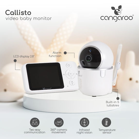 Cangaroo Callisto Wireless Baby Monitor , Two-way Communication & Lullabies