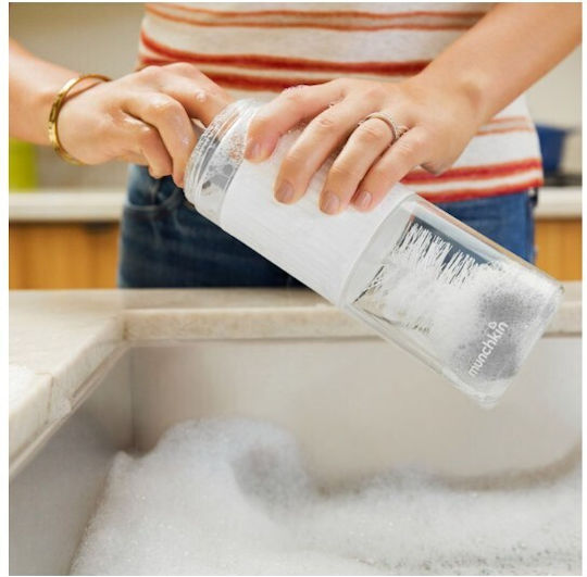 Munchkin Cleaning Brush for Baby Bottle Gray Sponge Bottle Brush