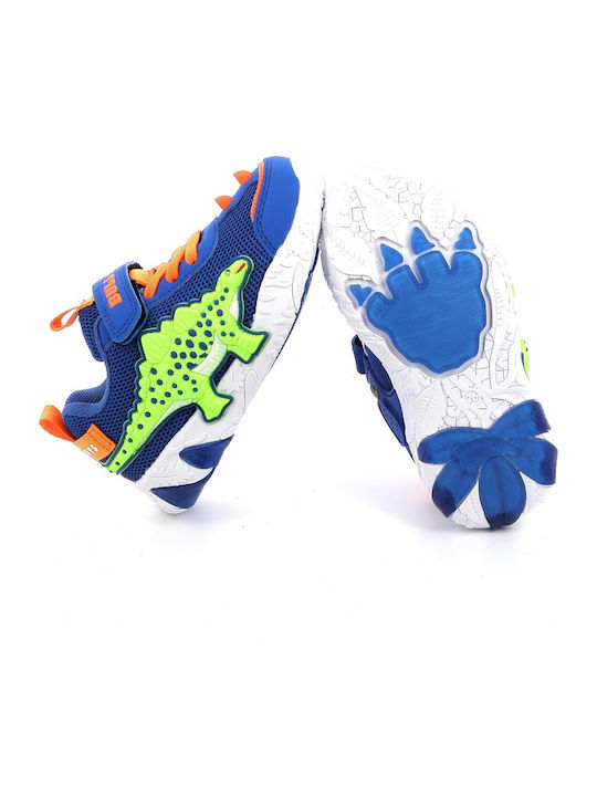 Kids Sneakers with Scratch & Lights Blue