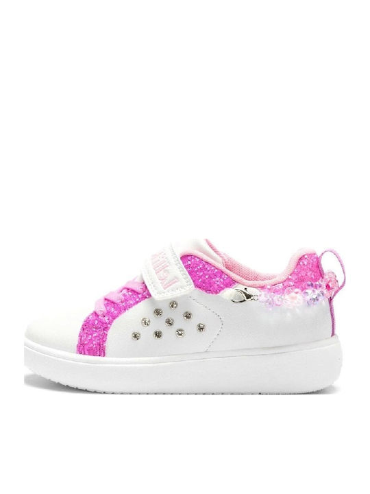 Παιδικά Sneakers με Σκρατς Bianco / Fuxia