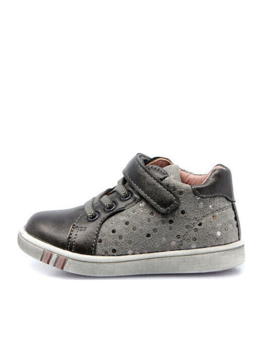 ZB7013M26 Kinder Sneakers Hoch Anatomisch mit Klettverschluss Gray