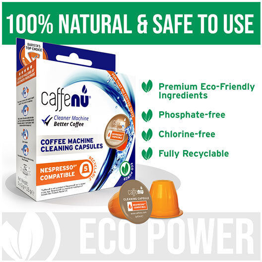 Caffenu CFCC005RSA Coffee Maker Cleaner 5 Nespresso capsules