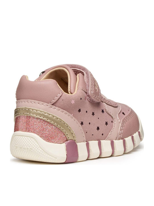 B Iupidoo Παιδικά Sneakers Ανατομικά με Σκρατς Ροζ