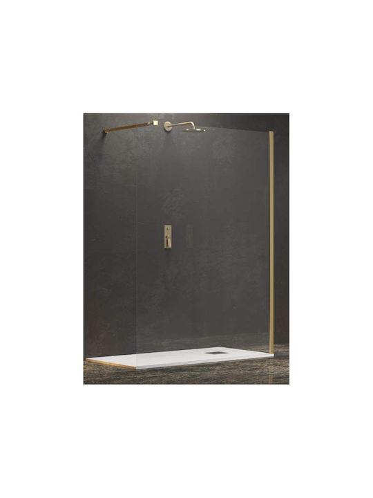 Karag Walkin 1 Fixed Side for Shower 50x200cm Clear Glass Oro