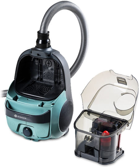 Singer Active Pro Ηλεκτρική Σκούπα 800W με Σακούλα 1.55lt Μαύρη