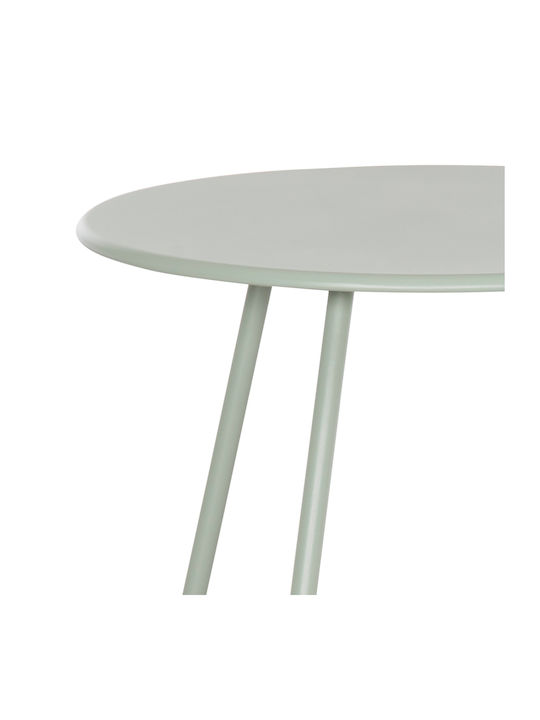 Masă Laterală Rotundă Sammon Metalică Verde M45xL45xÎ50cm