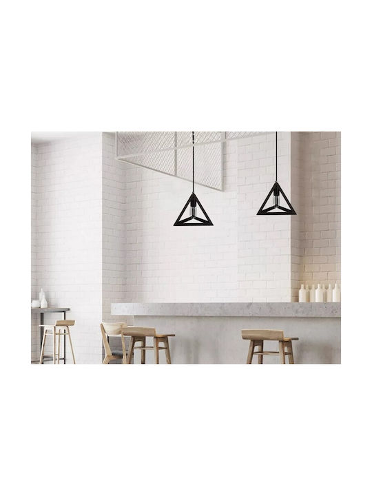 VenCore Pendant Light Black with Socket E27 25x25x21cm