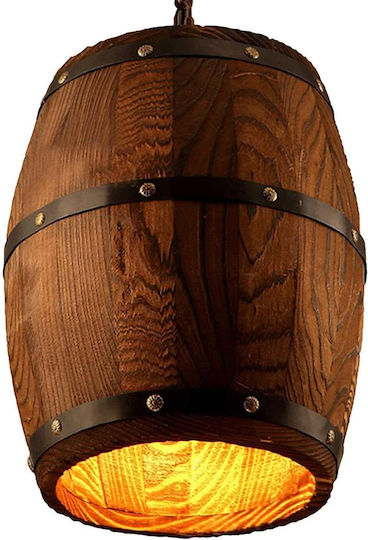 VenCore Pendant Light Brown Rail with Socket E27 22x22x29cm
