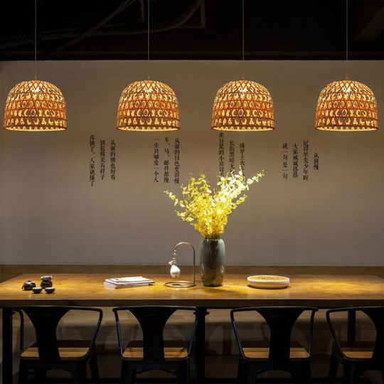 VenCore Pendant Light Boho Grid with Socket E27 35x35x22cm