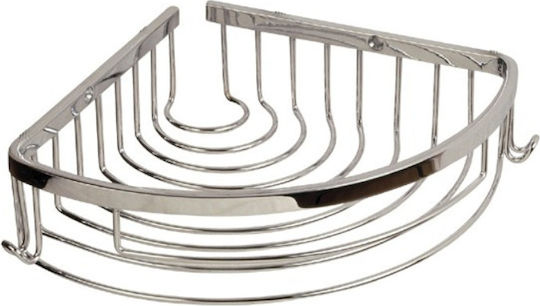 Tema Corner Wall Mounted Bathroom Shelf Inox 20x20x5.5cm Silver