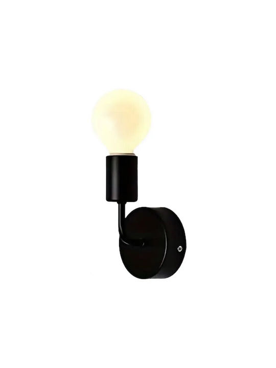 VenCore Modern Lumină de Perete cu Soclu E27 Negru 7x16cm
