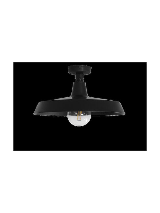 Heronia Ceiling Mount Light 37cm Black with Socket E27