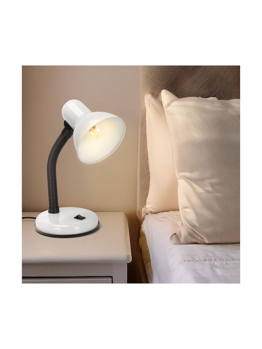 VenCore Office Lamp with Flexible Arm for Socket E27 in White Color