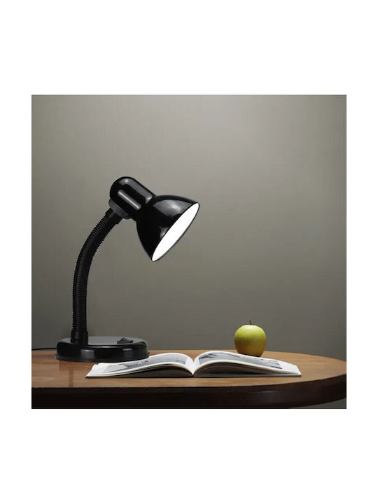 VenCore Office Lamp with Flexible Arm for Socket E27 in Black Color