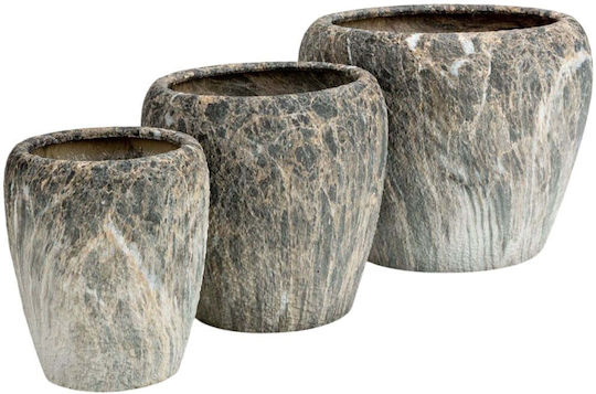 InTheBox Set 3 Pots Clay Anthracite Beige