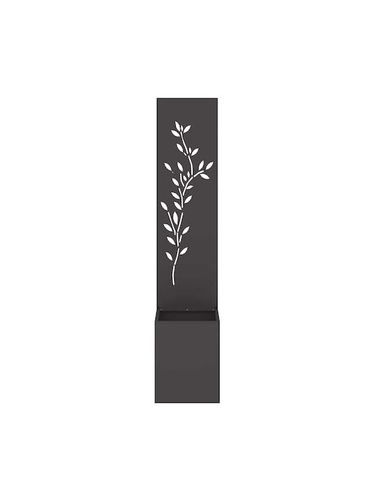 vidaXL Pot Metallic Black 32x140x140cm.
