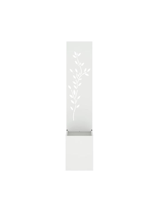 vidaXL Γλάστρα Μεταλλική Λευκό 32x140x140εκ.