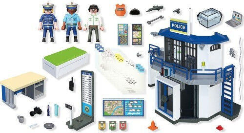 Playmobil Stadt Aktion Polizeistation mit Ermittlungsraum für 4-10 Jahre