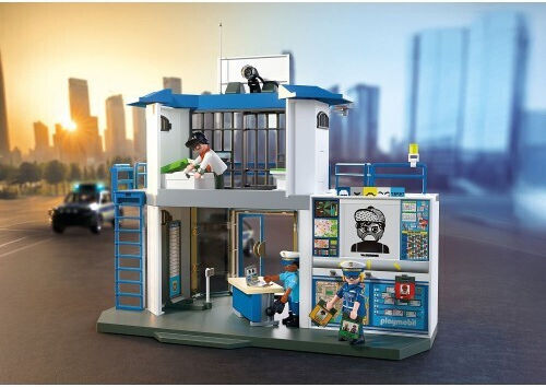 Playmobil Stadt Aktion Polizeistation mit Ermittlungsraum für 4-10 Jahre