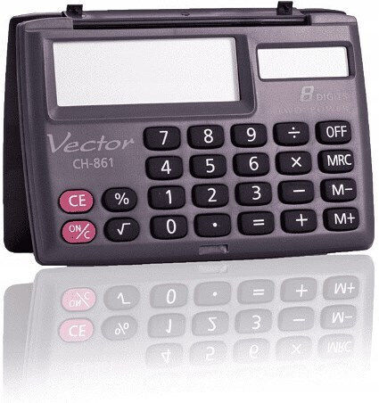 Vector Αριθμομηχανή Τσέπης σε Μαύρο Χρώμα