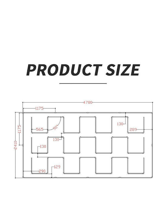 VenCore LED Panel 552W με Ψυχρό Λευκό Φως 6500K