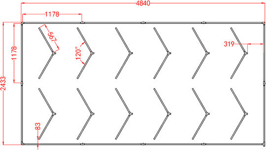 VenCore LED Panel 384W με Ψυχρό Λευκό Φως 6500K