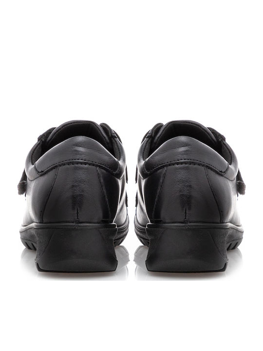 Leather Women's Moccasins in Black Color