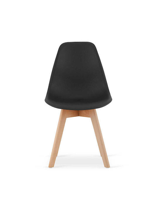 Kito Kitchen Polypropylene Chair Black 61x40x50cm 2pcs