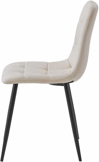 Kara Καρέκλα Κουζίνας Βελούδινη Beige Velvet 60x50x50εκ.