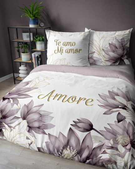 Detexpol Подредба Плик За Завивка 100% Памук 160x200см Единичен С Калъфка Flowers