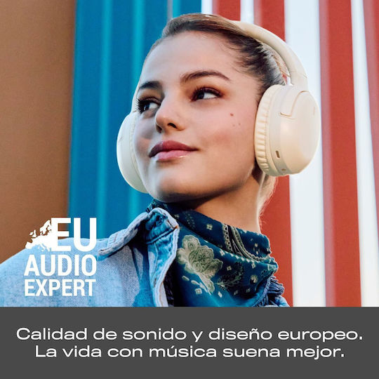 Bluetooth Wireless Over Ear Headphones with 50 hours of Operation White