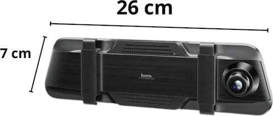 Hoco 1080P Mirror Car DVR Set with Rear Camera, 9.66" Display
