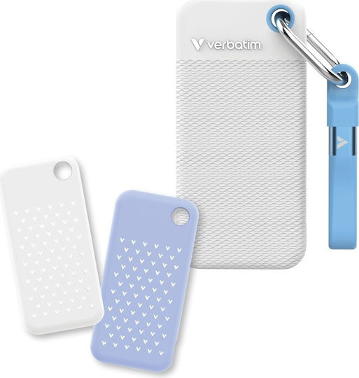 Verbatim Pocket USB 3.2 Externe SSD 1TB M.2 White / Light Blue
