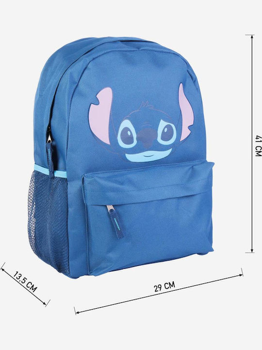 Disney Stitch Σχολική Τσάντα Πλάτης Δημοτικού Μπλε