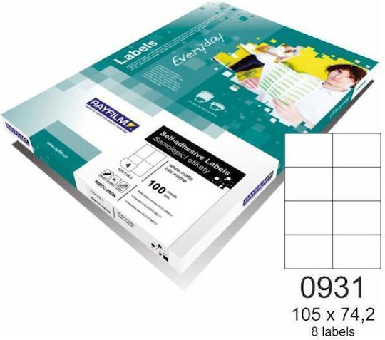 Rayfilm Everyday 800 Self-Adhesive Rectangular A4 Labels 105x74mm