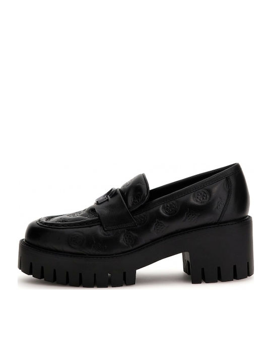 Δερμάτινα Γυναικεία Loafers σε Μαύρο Χρώμα