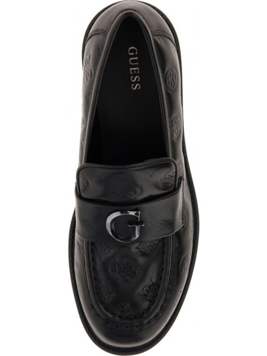 Δερμάτινα Γυναικεία Loafers σε Μαύρο Χρώμα