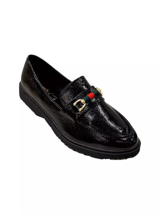 Λουστρίνι Γυναικεία Loafers σε Μαύρο Χρώμα