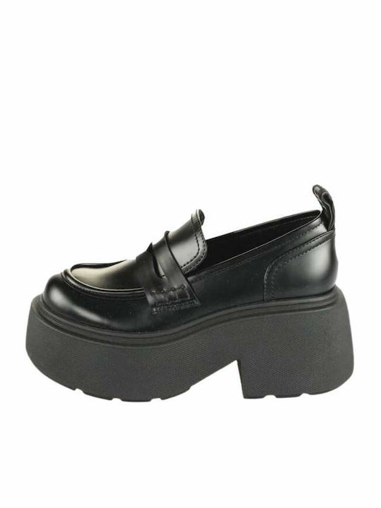 Buffalo Women's Loafers in Black Color