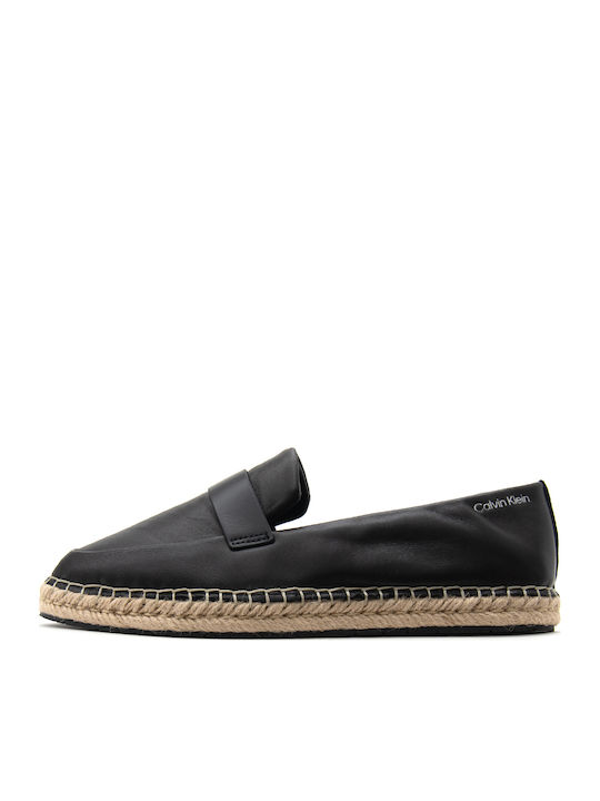 Leather Women's Loafers in Black Color