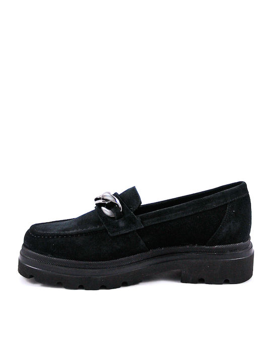 Women's Moccasins Black Suede