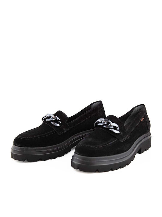 Women's Moccasins Black Suede