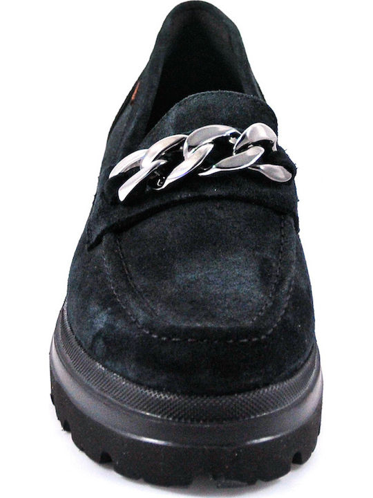 Women's Moccasins Black Suede