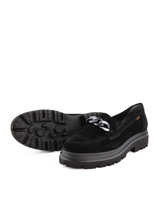 Women's Moccasins Black Suede