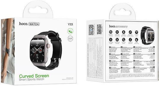 Hoco Y33 Smartwatch with Heart Rate Monitor (Black)