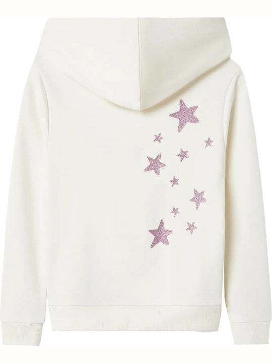 Name It Kinder-Sweatshirt mit Kapuze und Taschen White